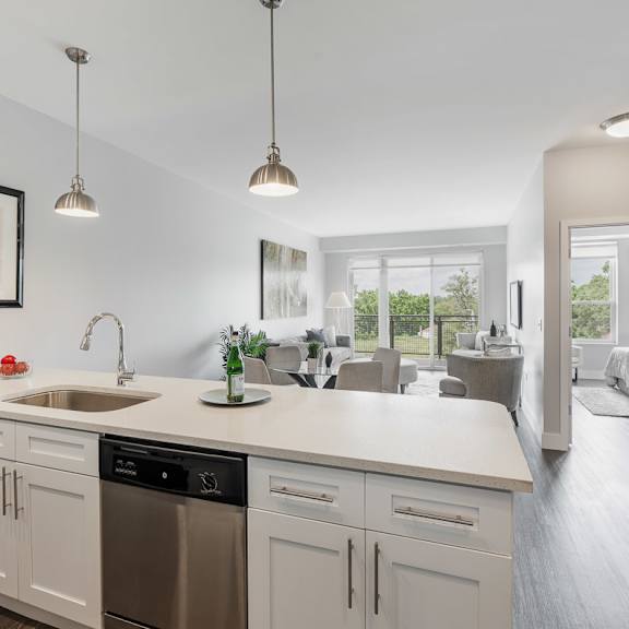 kitchen and dining at barrington 101, illinois