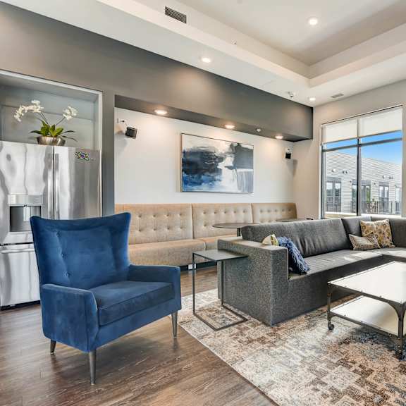 a living room with couches and chairs and a table at barrington 101, barrington, 60010