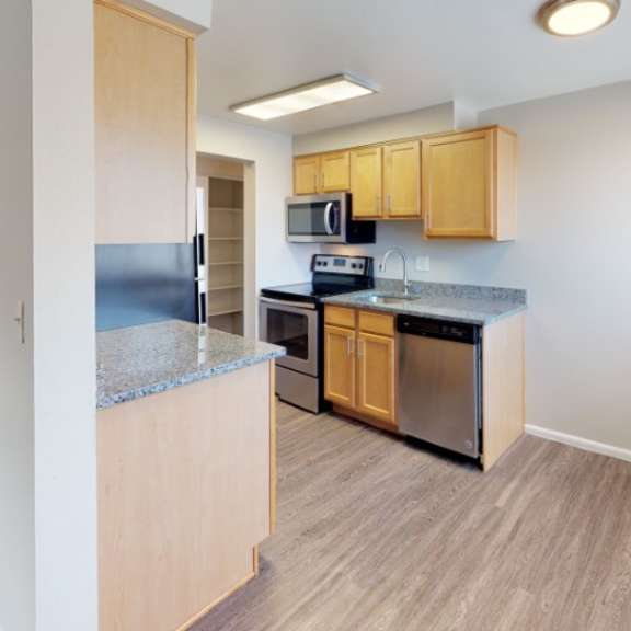 stunning kitchen with stainless steel appliances