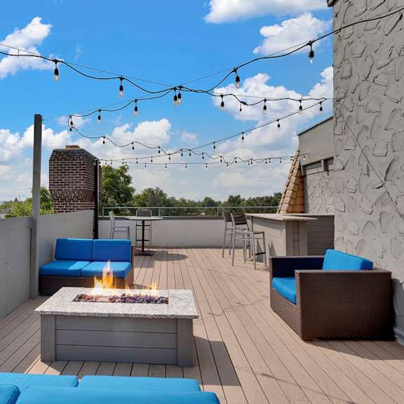 incredible views from the rooftop deck at 136 s. penn