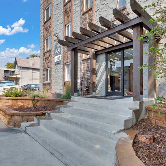 modern entrance at 136 s. penn