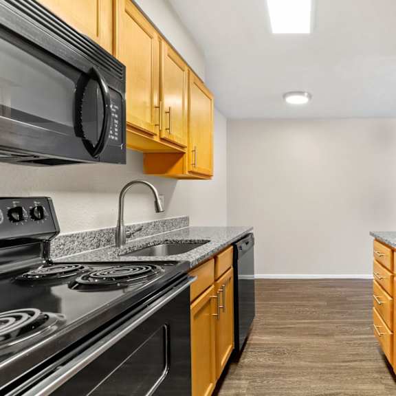 functional and fresh kitchen area at 1190 s bellaire st in denver, co