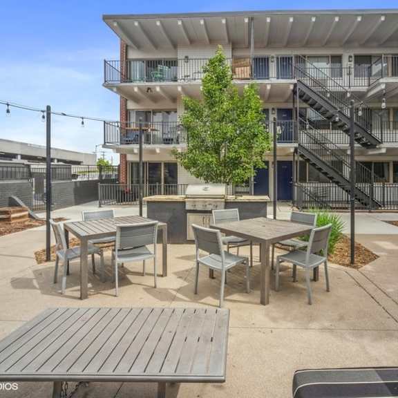 community patio at 1190 s bellaire st in denver, co