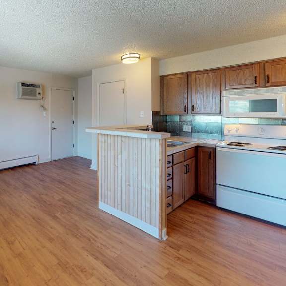 open and bright living area at 1443 elizabeth in denver, co