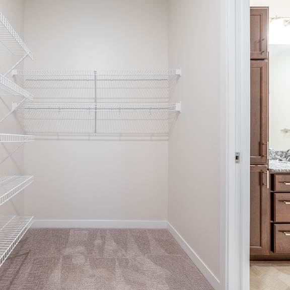 closet at sonder point 50+ apartments, brooklyn center