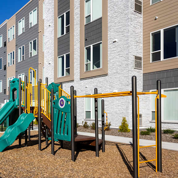 the commons atrium playground at our apartments ut