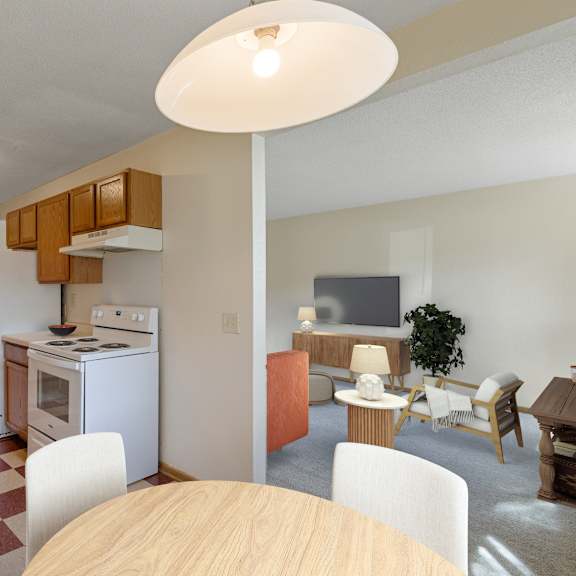 modern cooking area at ames lake neighborhood apartments, st. paul, mn, 55106