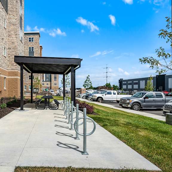 bike racks at decatur landing i & ii, minnesota, 55445