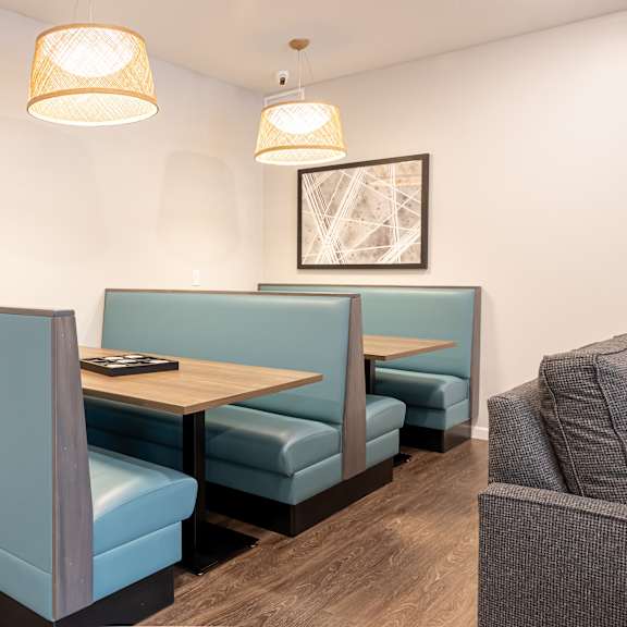 booth seating in clubroom