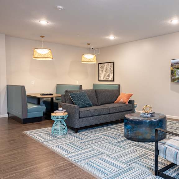 lounge area in club room