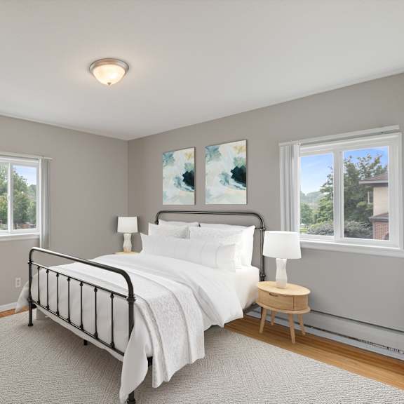bedroom at ames lake neighborhood apartments, st. paul, mn, 55106