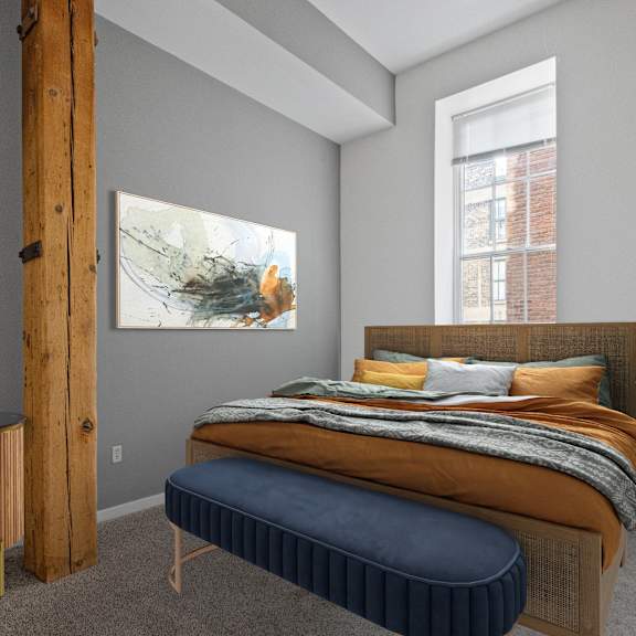 gorgeous bedroom at parkside apartments, minnesota, 55101