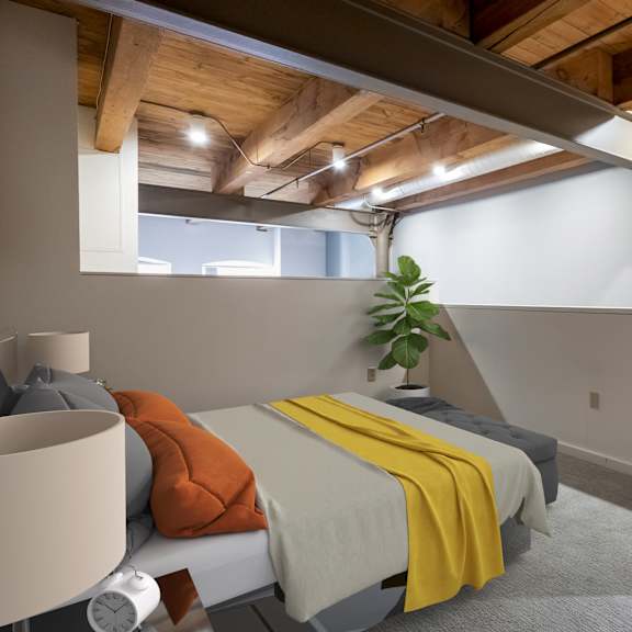 bedroom loft at parkside apartments, minnesota, 55101