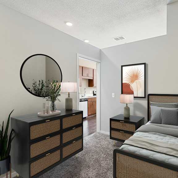 gorgeous bedroom at press house apartments, st paul, mn, 55101