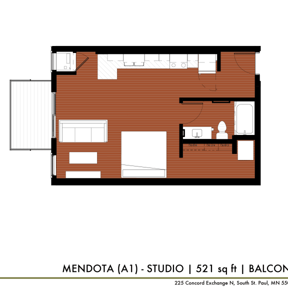 Thumbnail 1 of 2 a floor plan of a small house at The Yards and Backyards, MN 55075