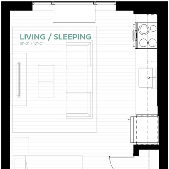 Thumbnail 2 of 10 Bayside Floor Plan at Viridium Apartments, Minneapolis, MN 55401