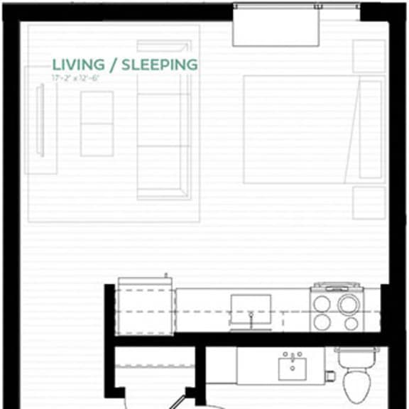 Thumbnail 2 of 2 Olive Floor Plan at Viridium Apartments, Minnesota