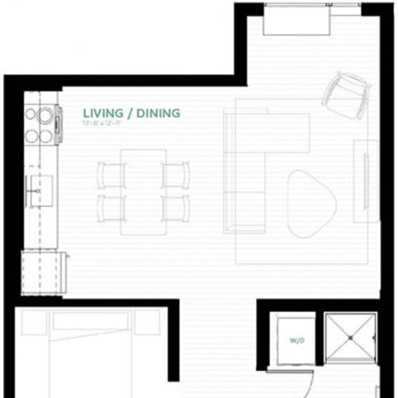 Thumbnail 2 of 2 Verde Floor Plan at Viridium Apartments, Minneapolis, MN 55401