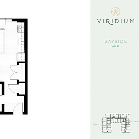Thumbnail 1 of 10 Bayside Floor Plan at Viridium Apartments, Minneapolis, MN 55401