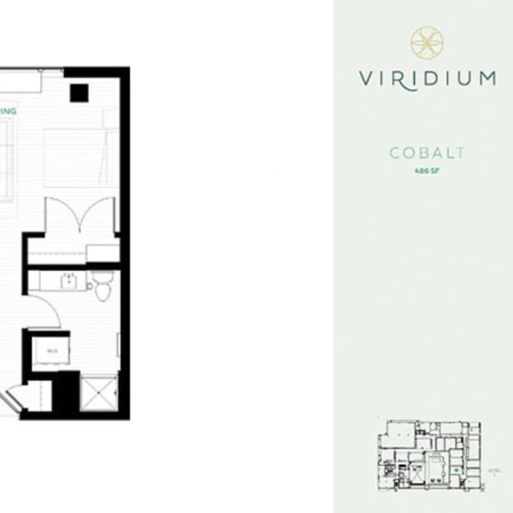 Thumbnail 1 of 2 Cobalt Floor Plan at Viridium Apartments, Minneapolis