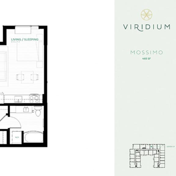 Thumbnail 2 of 2 Mossimo Floor Plan at Viridium Apartments, Minneapolis, 55401