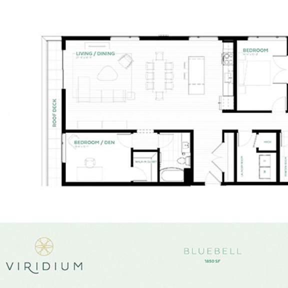 Thumbnail 2 of 12 Bluebell Floor Plan at Viridium Apartments, Minneapolis, 55401