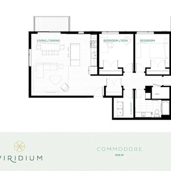 Thumbnail 2 of 2 Commodore Floor Plan at Viridium Apartments, Minnesota