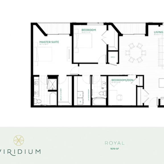 Thumbnail 1 of 2 Royal Floor Plan at Viridium Apartments, Minnesota