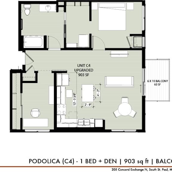 Thumbnail 1 of 4 a floor plan of a small house at The Yards and Backyards, Saint Paul