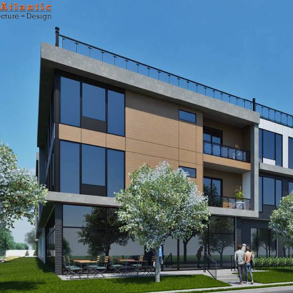 modern apartment building at the franklin at tenafly, new jersey