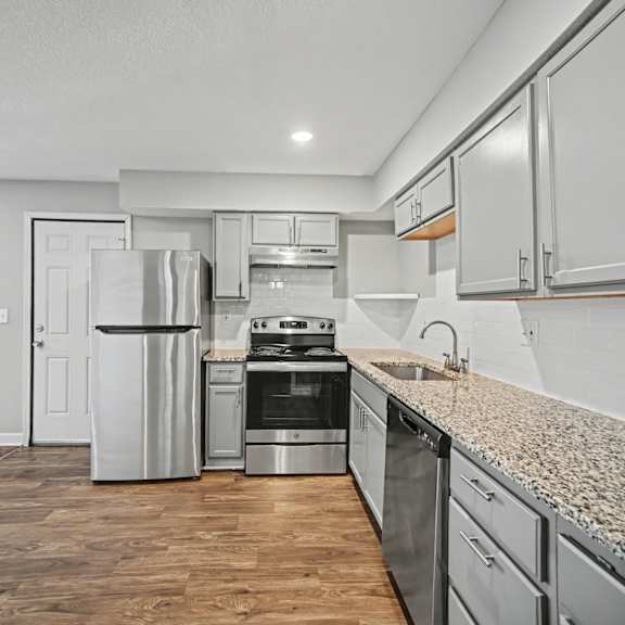 open kitchen at cimarron apartments, independence, mo, 64052