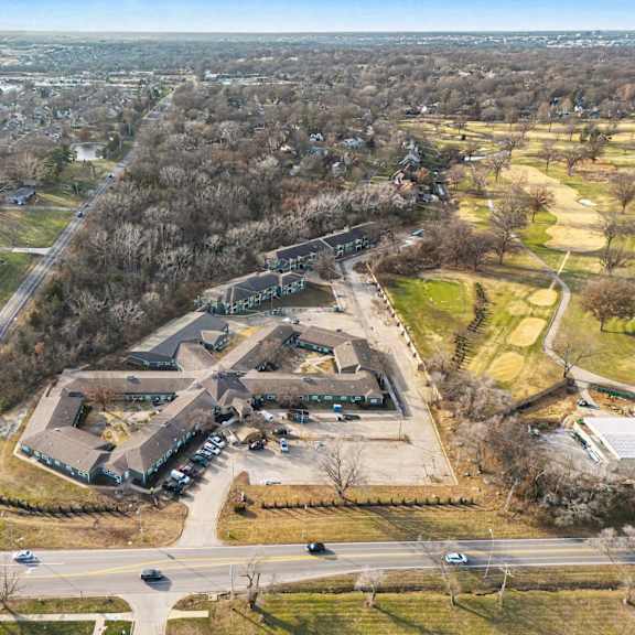 property aerial view at mayfair apartments, kansas city, missouri