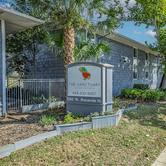 property signage at the sanctuary, tallahassee, florida