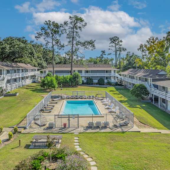 drone area of a pool at the sanctuary, tallahassee, 32304