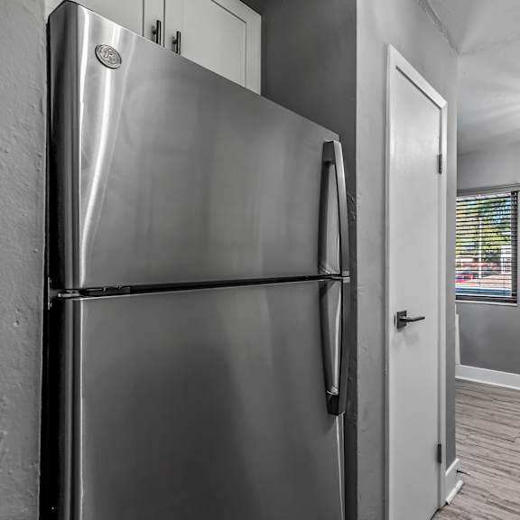 refrigerator and kitchen appliances at the sanctuary, tallahassee, fl, 32304