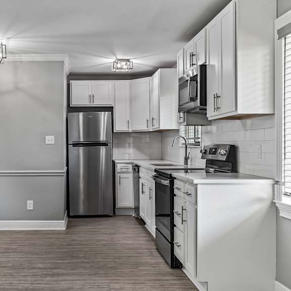 renovated kitchen at the sanctuary, tallahassee, fl