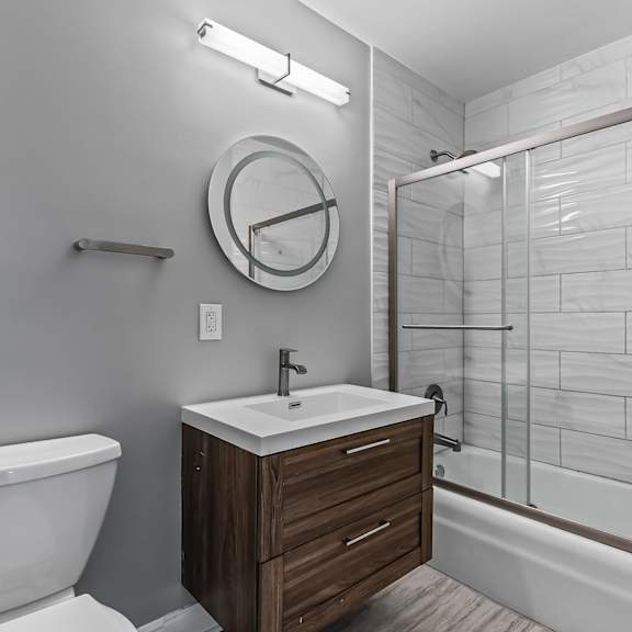 spa inspired bathroom at the sanctuary, tallahassee, florida