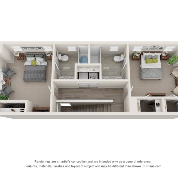 Thumbnail 2 of 2 3 Bed 3 Bath Floor Plan A at Barclay Place Apartments, Wilmington