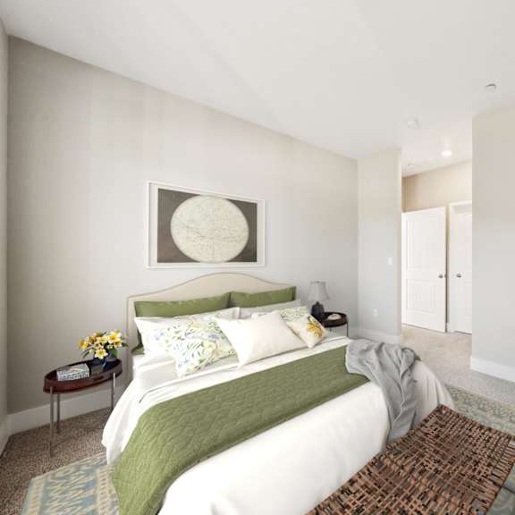 a bedroom with a bed at montessa apartments, vacaville, california