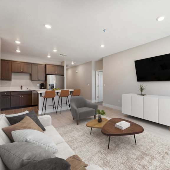 living and dining room at montessa apartments, vacaville, ca, 95687