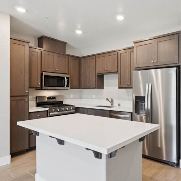 a modern kitchen at montessa apartments, vacaville, 95687