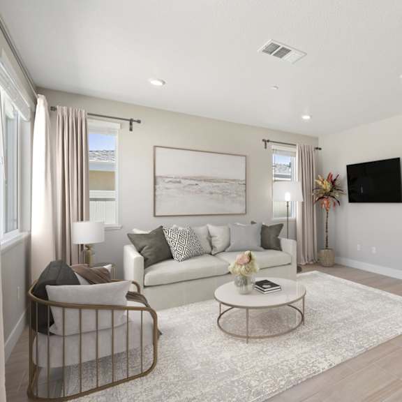 living room with tv at montessa apartments, vacaville, 95687