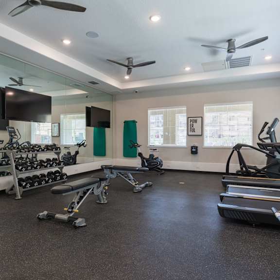 gym at heritage landing apartments, chico, california