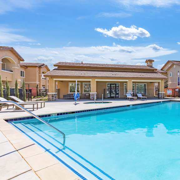 the swimming pool  at heritage landing apartments, chico, ca