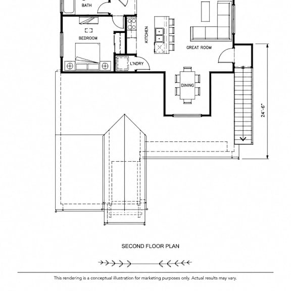 a drawing of a foothill estates heritage unit a floorplan 7a2 5a.