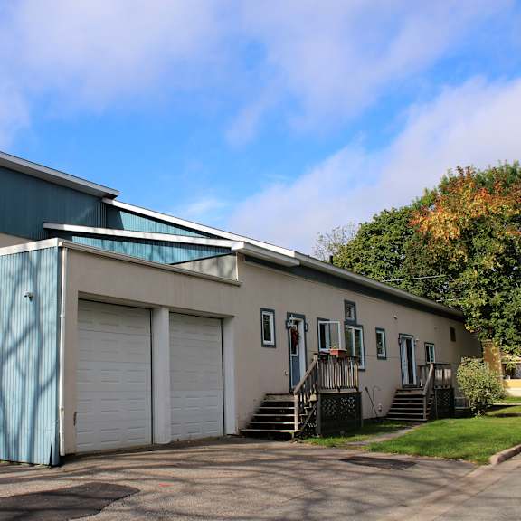 front of building