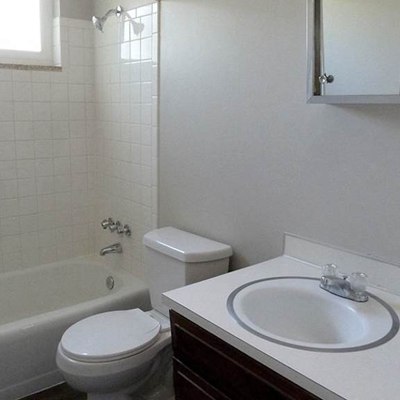 a white toilet sits next to a bathtub in a bathroom.