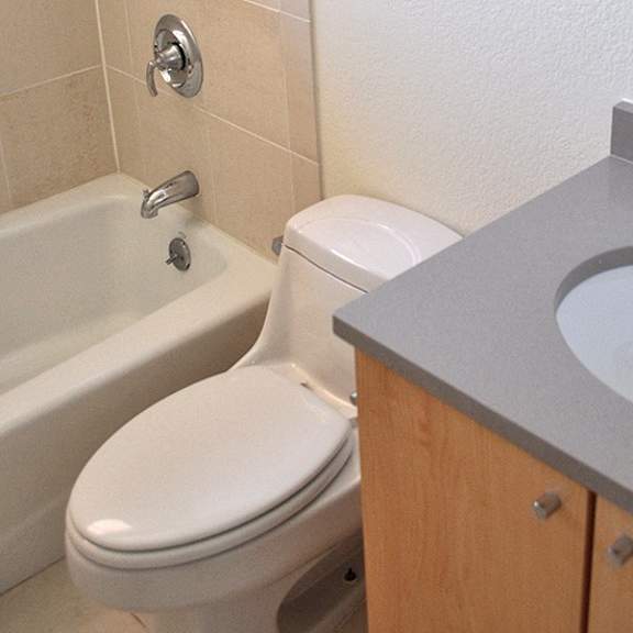 a white toilet sits next to a sink in a bathroom.