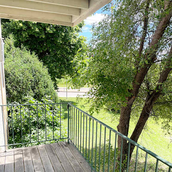 peaceful view from private balcony.