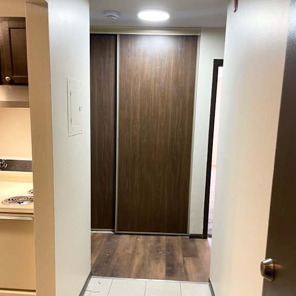 ample storage with multiple closets.